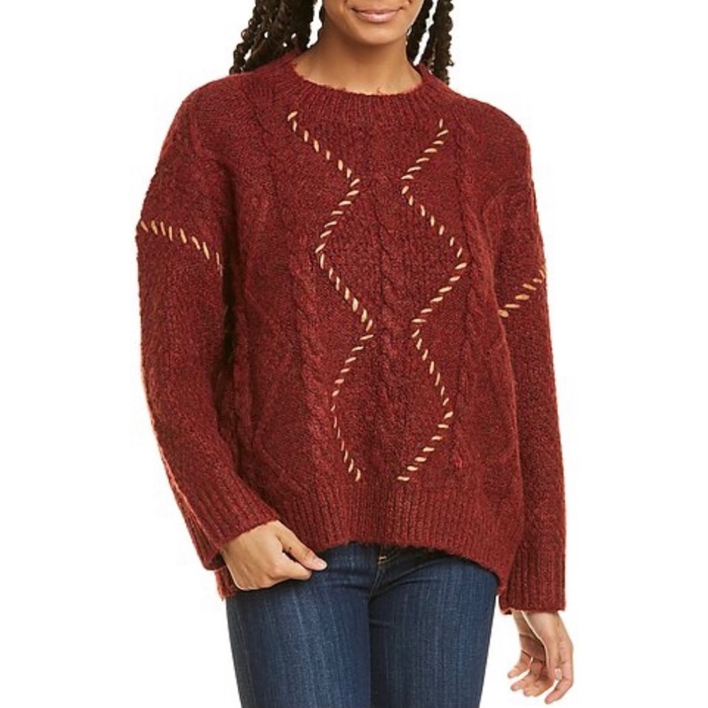 NWT Burryco Chunky Knit 3/4 Sleeve Sweater Sz 8
